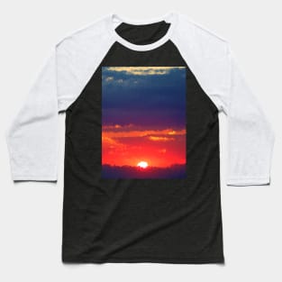 Cloudy sunset oil painting Baseball T-Shirt